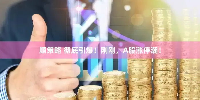 顺策略 彻底引爆！刚刚，A股涨停潮！